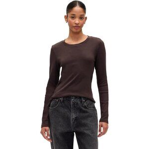 Womens Long Sleeve Crewneck Knit Top